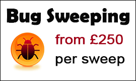 Bug Sweeping Cost in Godalming